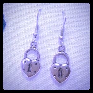 3/$15 Heart lock earrings. FREE gift included.